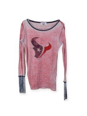 Touch by Alyssa Milano Houston Texans Shirt S Womens Long Sleeve Faded